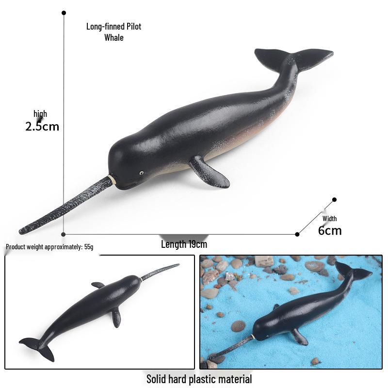 Cross-Border Children s Marine Animal Toy Model: Beaked Whale & Narwhal Ornament