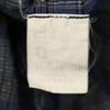 Budweiser Check Pattern Short Sleeve Shirt L Navy Seersucker Men's Used