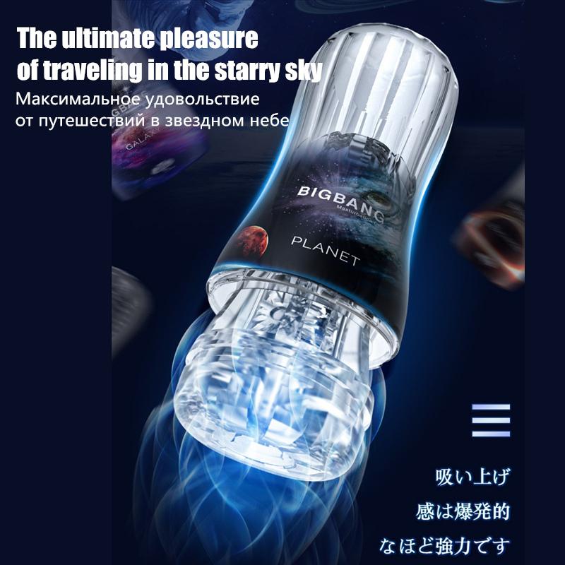 Male Masturbator Cup Soft Pussy Transparent Vagina with Red Ball Sex Toys for Men
