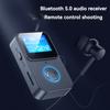 Bluetooth Adapter with Screen, 5.0 Audio Receiver, Bluetooth MP3 Player, Remote Control for Taking Photos