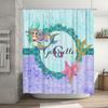 Custom Mermaid Shower Curtain Beautiful Pink Purple Gold Blue Printed for Kids Bathroom Decor Gabrielle Name Personalized Gift I