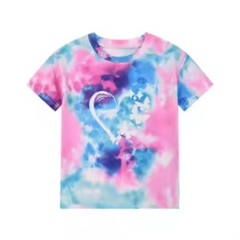 

Милая футболка с коротким рукавом с мультяшным принтом для девочек, детская, мягкая, удобная футболка для девочек 170