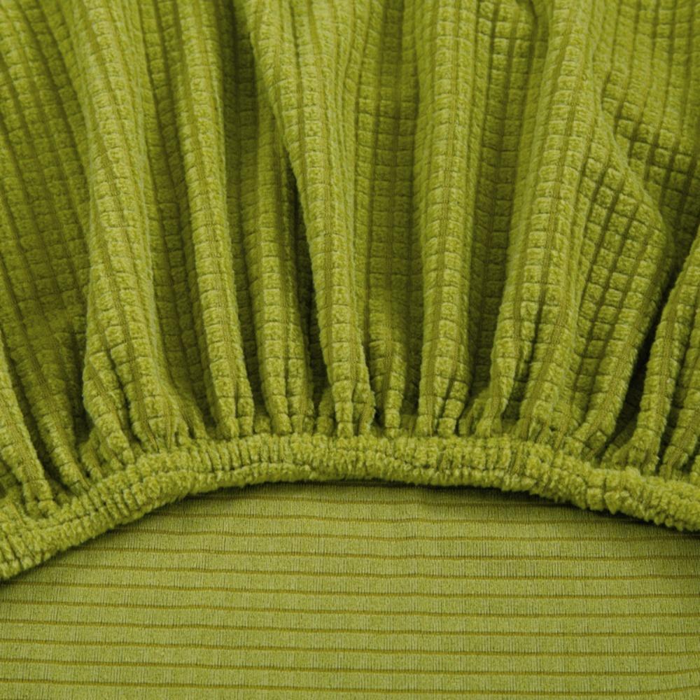 Japanese Style Stretchable Waffle Sofa Cover Solid Color Universal Corn Fleece Couch Slipcover Full Protection