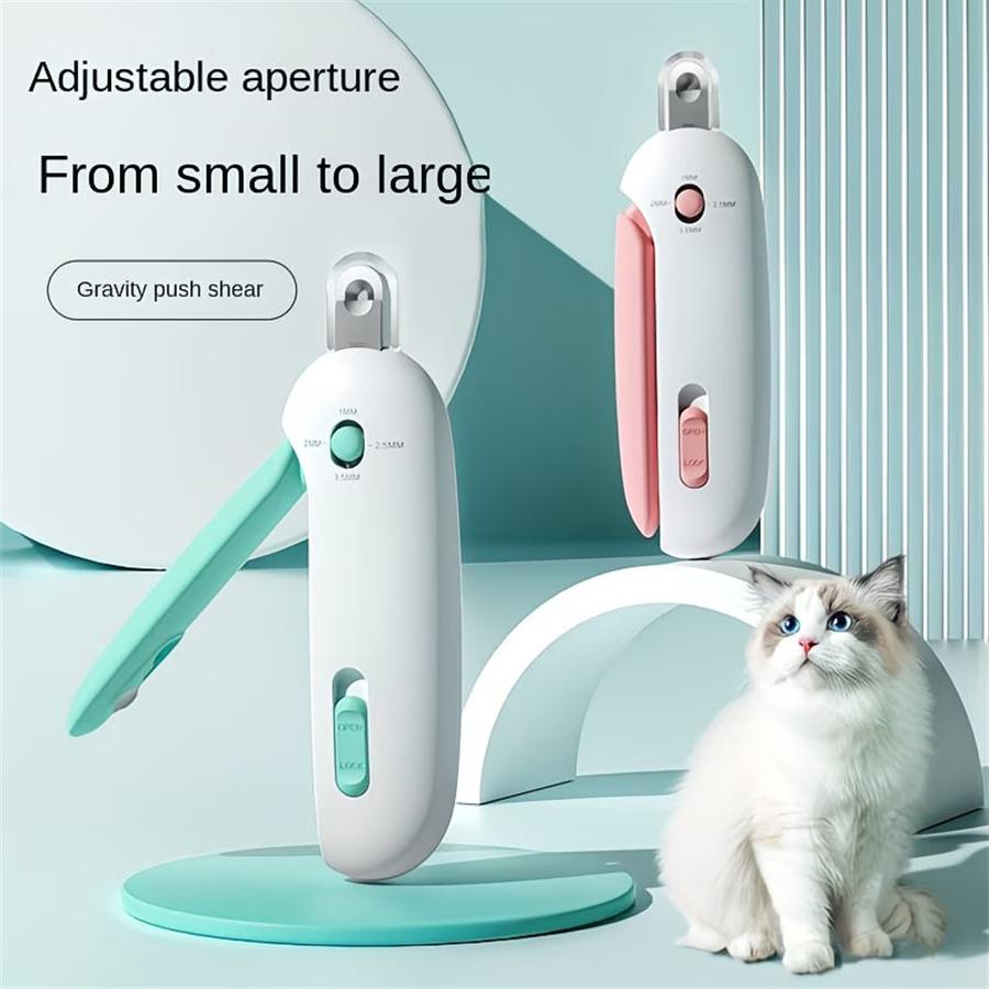 Professional LED Light Cat Dog Nail Clipper Cutter Pet Claw Trimmer with Safe Lock Puppy Kitten Animals Care Grooming Accessorie