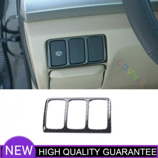 For Honda Accord 2008-2013 Steel Carbon Fiber Headlight Button Frame Cover Trim