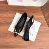 Single shoes 2025 spring women's outer wear professional style flat shoes women's soft soles are not tired feet casual shoes thick heel pointed wome