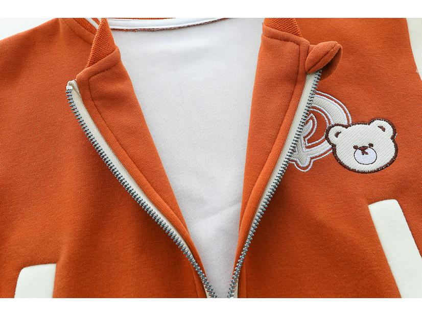 2025 Spring Trendy Infant Boys' Bear Baseball Uniform 3-Piece Set