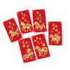 Pack Of 6 Year Of The Horses Red Envelopes Chinese New Year Blessing Paper Money Packets For Festives Occasion