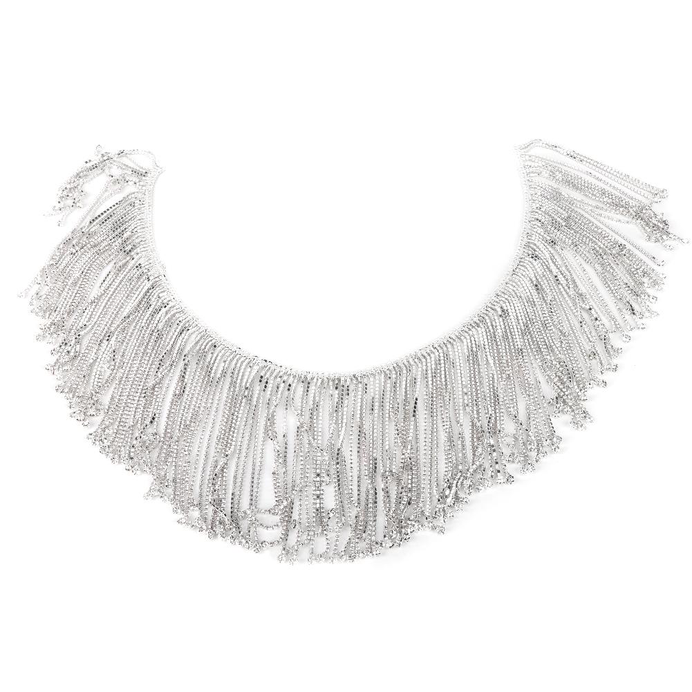 

1 ярд DIY хрустальные стразы, отделка, шитье, длинная цепочка с кисточками, аппликации для одежды