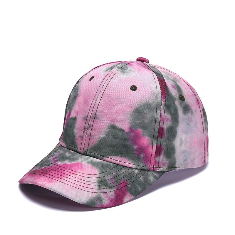 Kapelusz Hip-hop Tie Dye Ochrona przed Słońcem i Cień na Zewnątrz Czapka z Daszkiem Męska Kapelusz z Dziobem Kaczki Lato