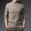 Men's New Autumn and Winter Half Turtleneck Solid Color Fashion Casual Knitted Bottoming Shirt Sweater Men's Clothing