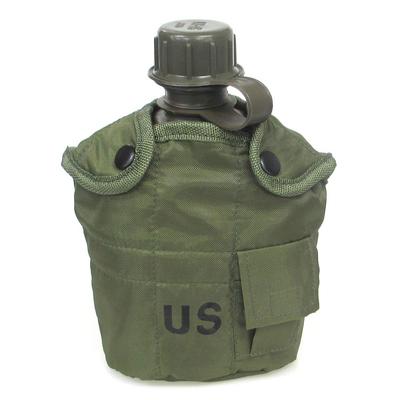 Integy Militärflasche 1L Grün Aluminium-Wasserflasche mit Becher für Outdoor-Aktivitäten [OD] 5529-OD