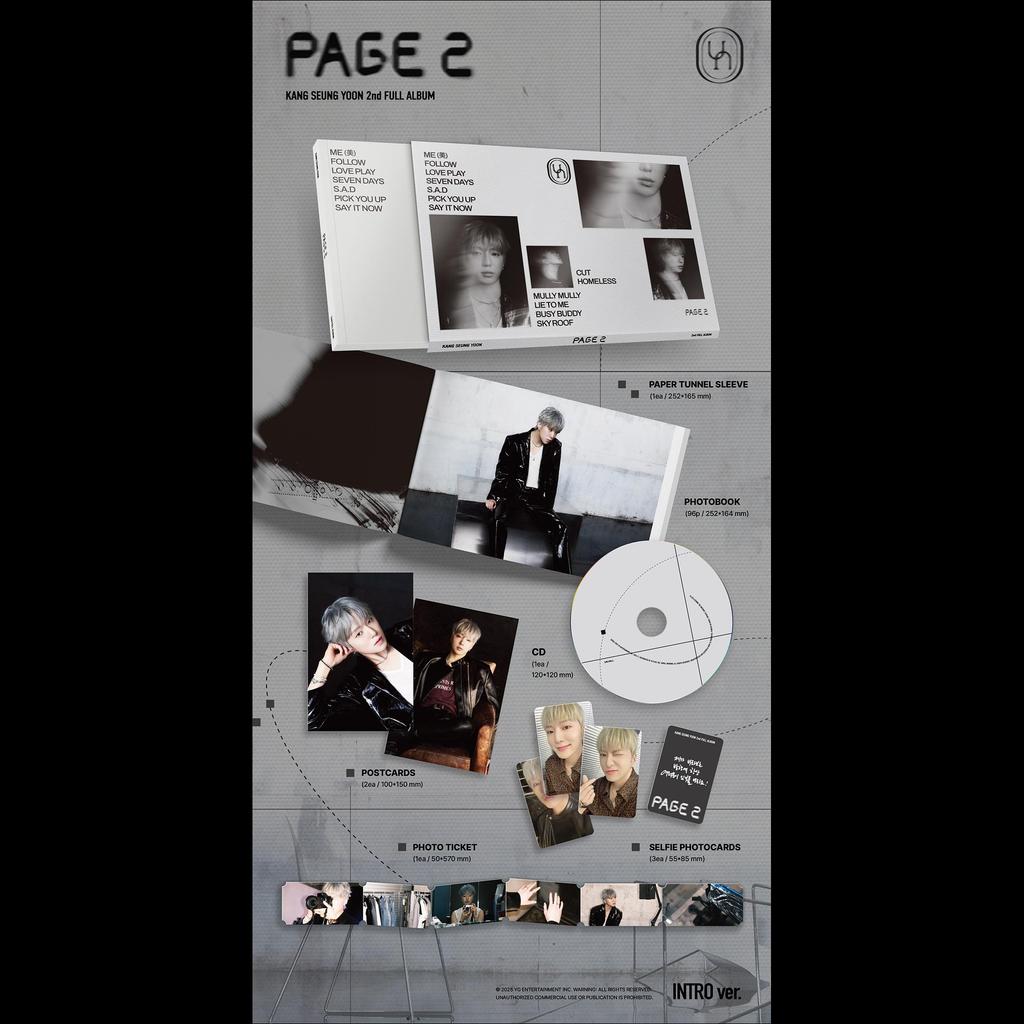 KANG SEUNG YOON (WINNER) - PAGE 2 (INTRO ver. / OUTRO ver.) + Free Gift