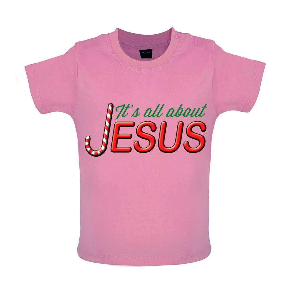 

It s All About Jesus - Baby Kids Boys Girls Unisex T-Shirt / Babygrow - Christmas Xmas Love Worship God 160