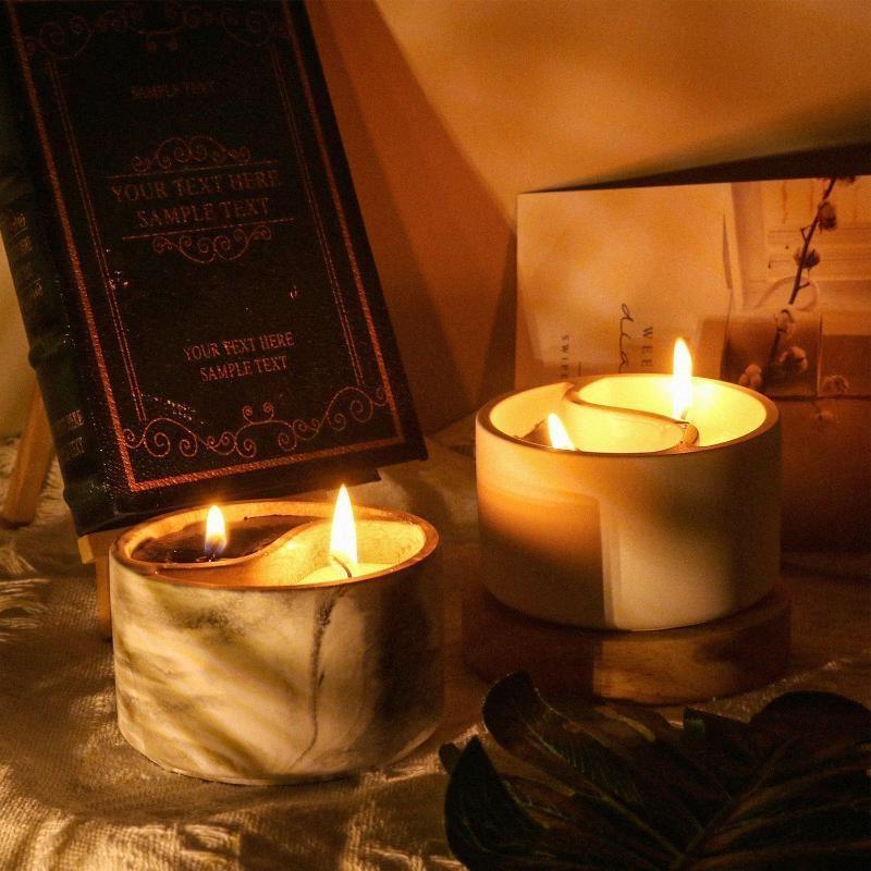 Handmade Tai Chi Aromatherapy Candle Cup Decoration Dropping Glue Mold Candle Holder Mold