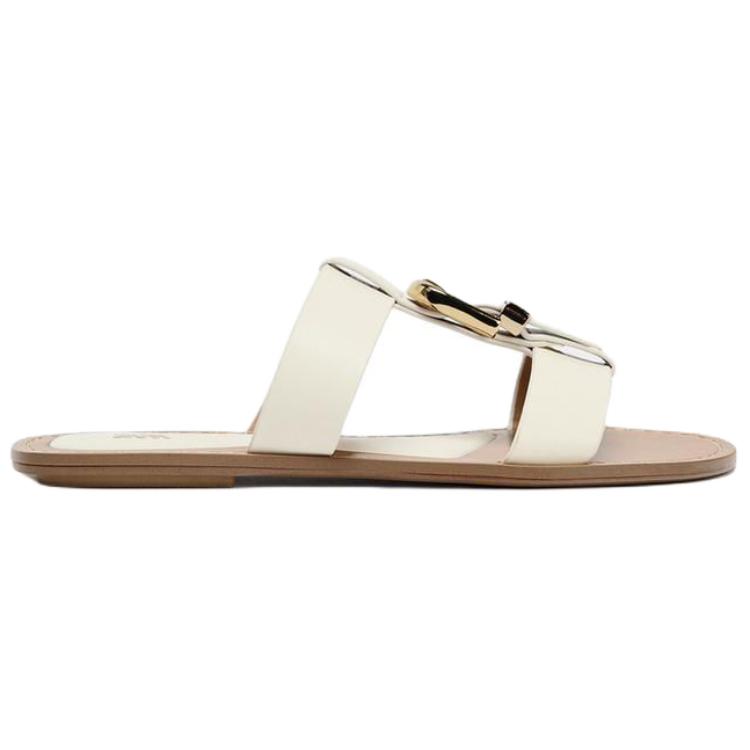 Zara Fashion Slip-On Slide Sandals Women Footwear White 3828610850