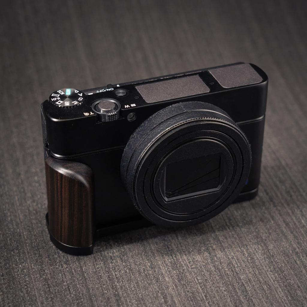 Iborrys Premium Solid Wood Camera Compatible with Sony and RX100VII with Dedicated Quick Release Plate and Premium Retro Natural Wood Handle Ebony