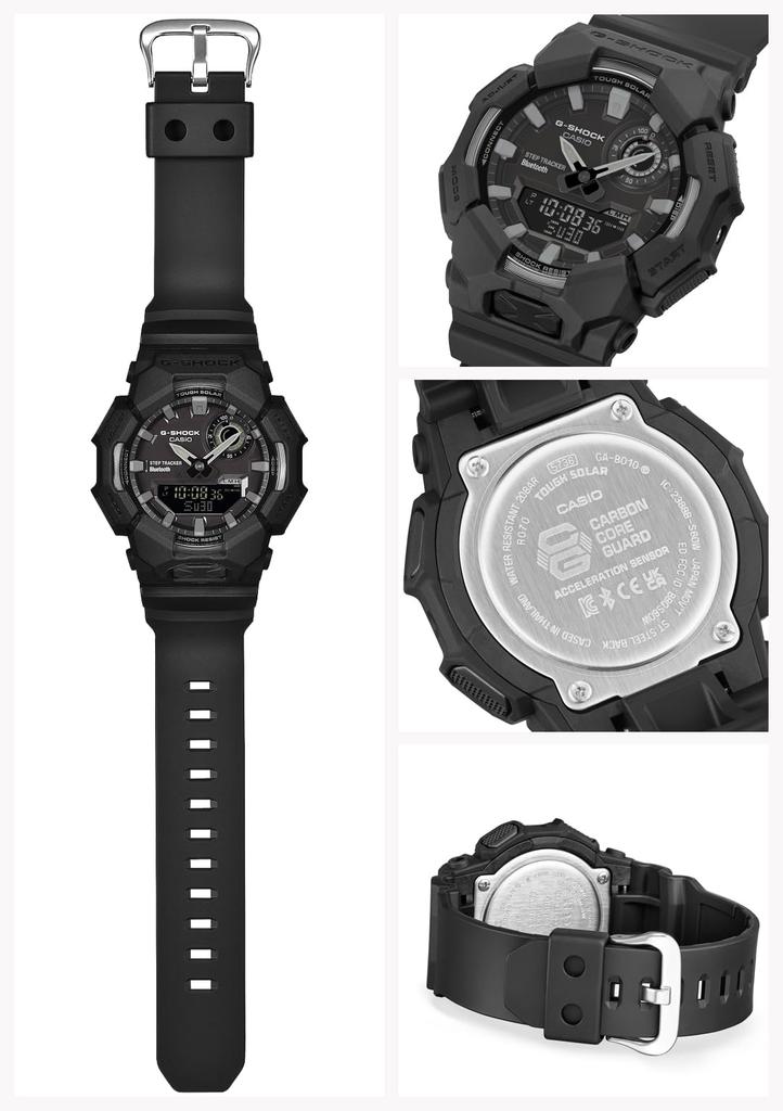Casio Uhr Ganz Schwarz mit Life Log Robust und Materialien G-Shock GA-B010-1A1JF Herren Messung, Bluetooth, Solar, Umweltfreundlich