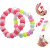 2Pcs Plush Ball Design Pet Collar for Cats and Dogs Puppy Necklace for Festivals and Birthdays