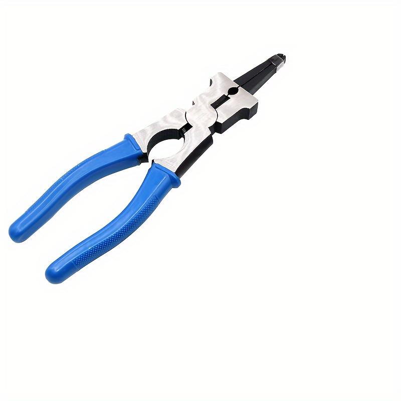 8-inch Electric Welding Auxiliary Protective Pliers Carbon Steel Gas Welding Long Nose Clamping Pliers Multi-function Impact Cut