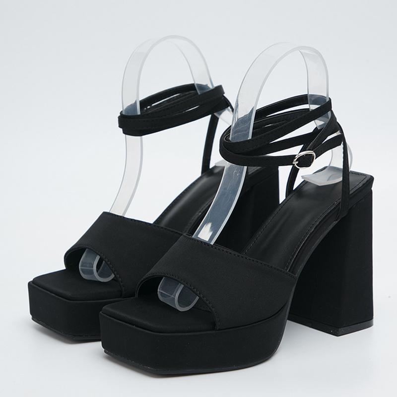 Summer Sexy Women 'S Party Nightclub Shoes Banquet Platform Sandals Female Open Toe Ankle Buckle Strap Chunky High Heels
