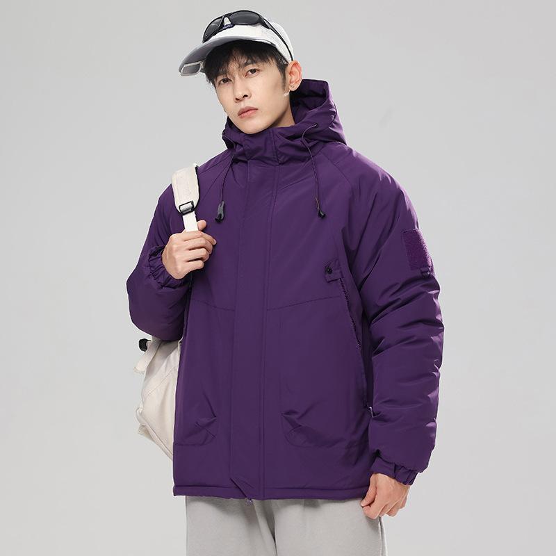 Men's Loose Casual Cotton Jacket Long Hip-Length Warm Winter Daily Coat