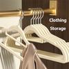 10Pcs Flocked Hanger Home Non-slip Velvet Hangers Elegant Coat Clothes Hanger Strong Durable Racks Hanger
