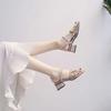 French-style Thick-heeled Sandals Fairy Style 2025 Summer New Mid-heel with High-end Fashion Shoes