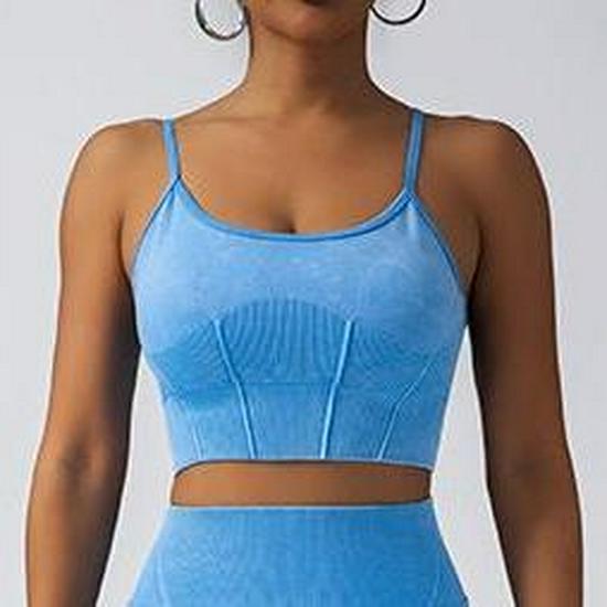 

Бесшовные леггинсы с высокой талией для йоги и матовый бюстгальтер со спинкой для комфорта и подтяжки бедер Medium