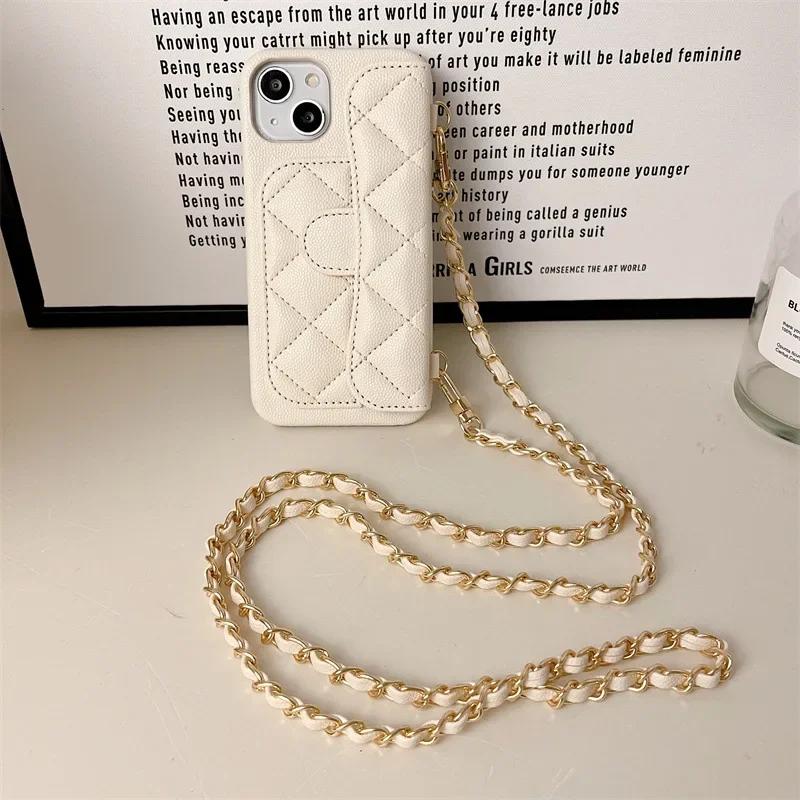 PU Leather Crossbody Lanyard Wallet with Card Holder Phone Case for IPhone 17 16 15 Plus 14 13 12 Pro Max 11 Shockproof Cover