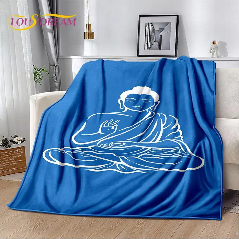 Sakyamuni Buddha Buddhism Tro Religion Mjuk Plyschfilt, Flanellfilt Pläd för Vardagsrum Sovrum Säng Soffa Be