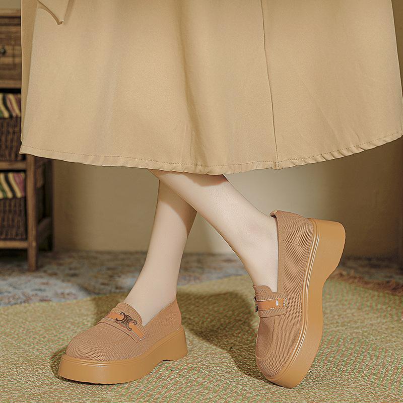 

Women s new breathable mesh shoes casual shoes soft-soled lazy one-pedal Doudou shoes 40 фіолетовий