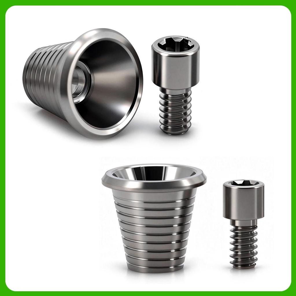Nobel Biocare Compatible TiBase Titanium Dental Implant Abutment with Transfer Post Protection Cap