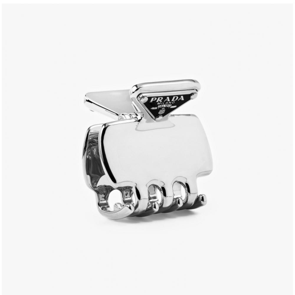 Prada 1if087 2ba6 F0276 Triangle Logo Hair Clip