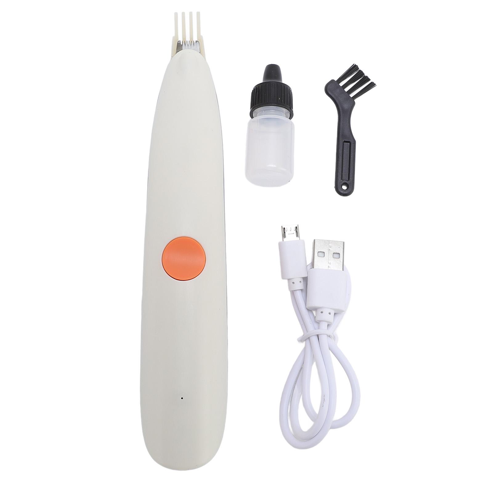 

Dog Clipper Rechargeable Low Noise 2 Gears Adjustable Built in Light Cordless Pet Hair Grooming рожевий