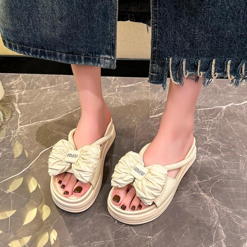 Мода 2024 Лето Новые женские тапочки Обувь Модные Открытые Носки Толстая Подошва Открытый — фото 4