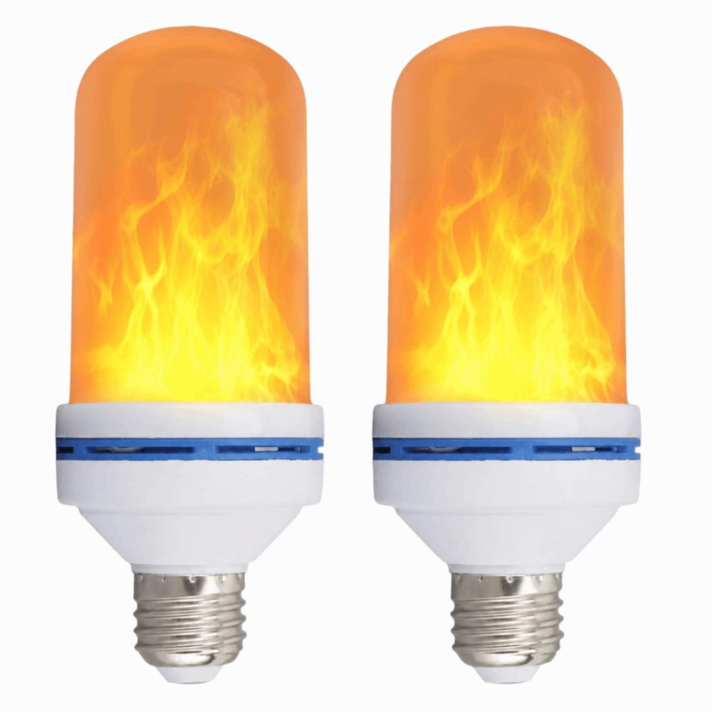 2 Pack Gravity Sensor LED Flame Light Bulbs 4 Modes Flickering Light Bulbs  Halloween