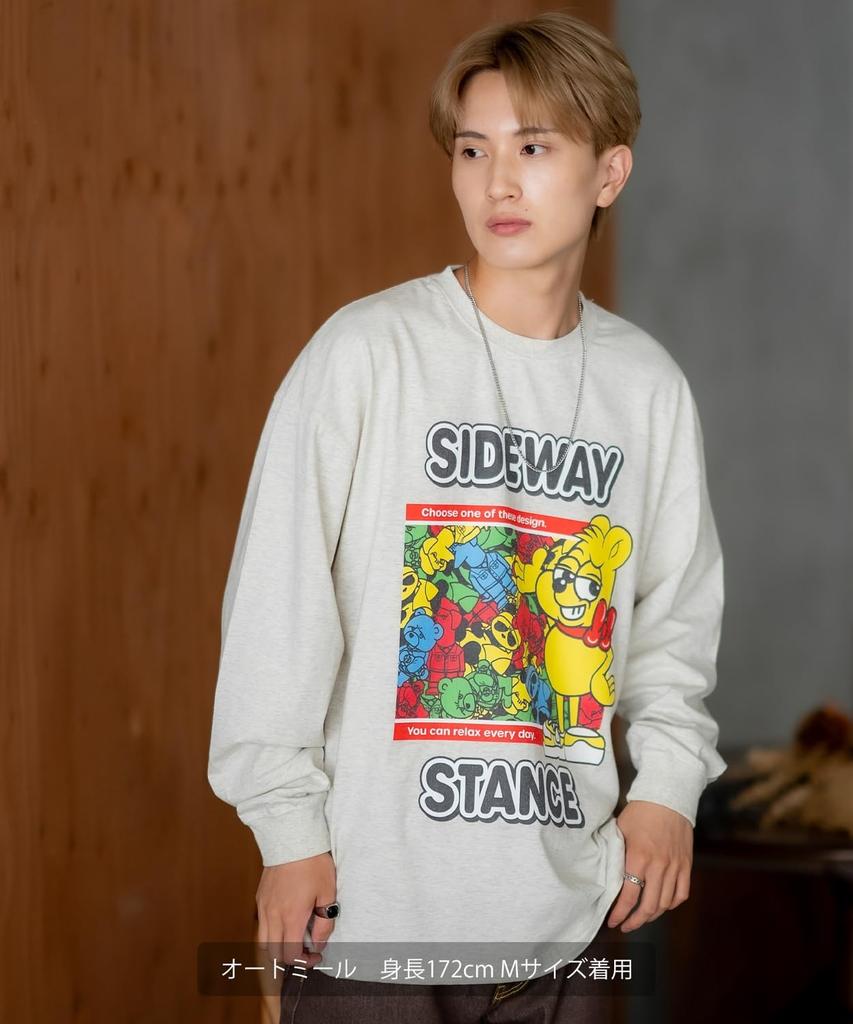 IMPROMES Casual SIDEWAYSTANCE Candy Package Long Sleeve T-Shirt, Men's, Oatmeal