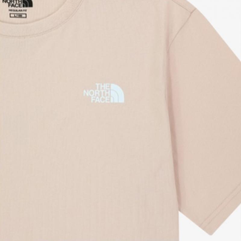The North Face White Label Cotton Short Sleeve Round Tee Pale Peach Nt7ur00m