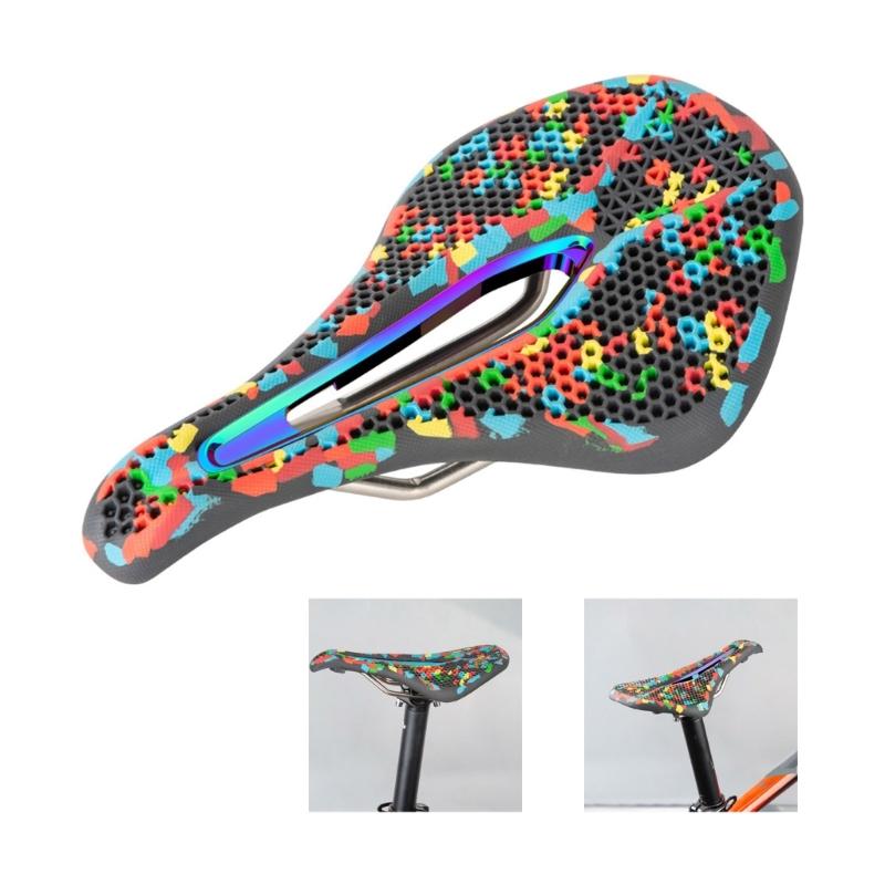 3D Bicycles Saddles Hollow Bikes Seats Cushion Shock Absorbs Comfortable Ventilate Hole for Mountain Bikes Road Bikes