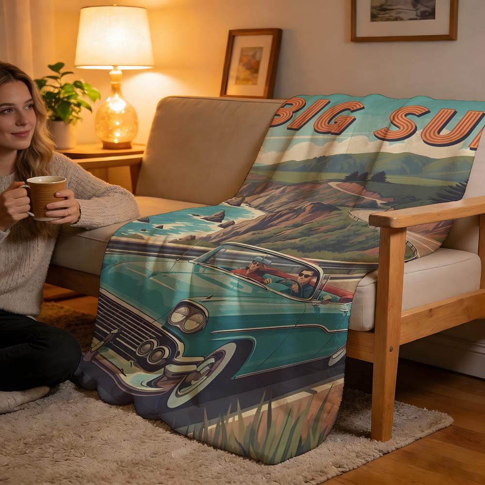 Throw High-Density Short Plush Blanket For Sofa Nap Air-Conditioned Room Soft Skin-Friendly Big Sur