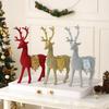 European Style Minimalist Christmas Bead Deer Ornament Simulation Resin Home Holiday Desktop Decoration Ornament
