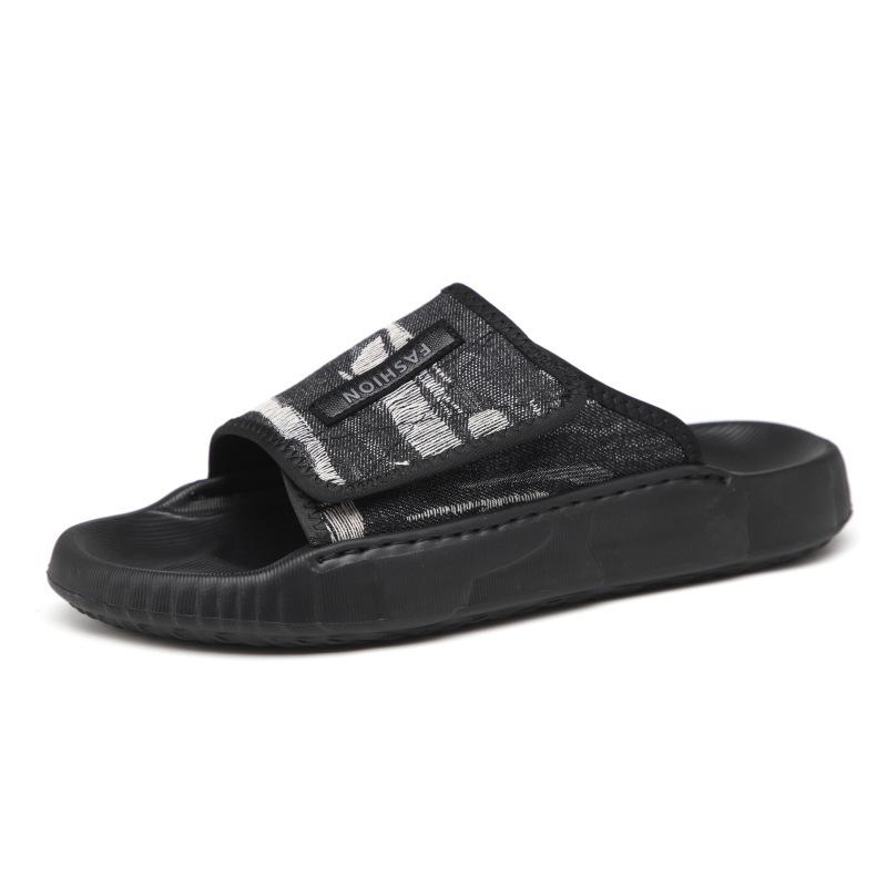 Sandals men's 2025 summer new Korean version trend versatile Velcro leisure vacation beach slippers