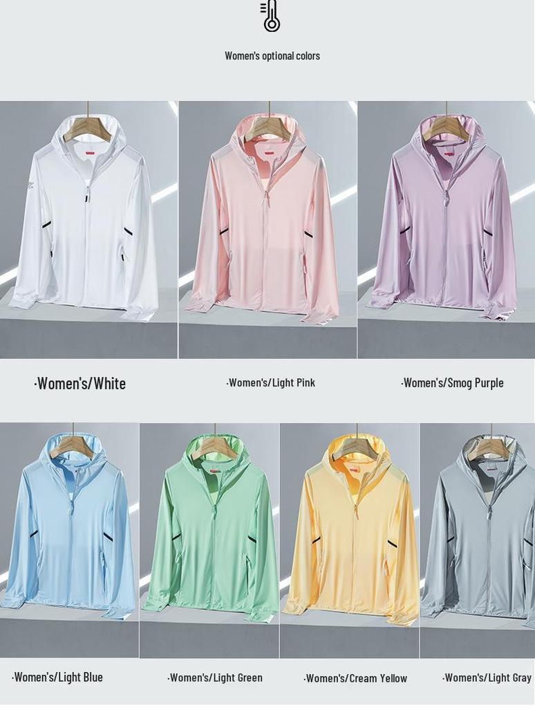 Lightweight UPF50+ Sun Protection Jacket - Breathable Ice Silk for Men & Women Summer Wear