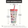 Soccer Cup Temperature-sensitive Cold Color-changing Straw Cup Single Layer Color-changing Cup Summer Drinkware 5PCS 710ml