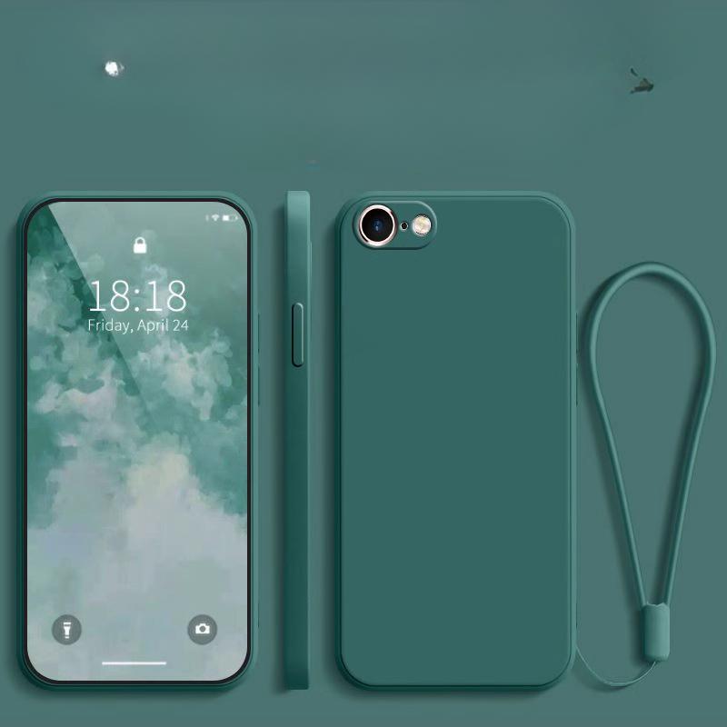 

Для iPhone 16E 16 E жидкий силиконовый ремешок кольцо держатель чехол для iPhone 16 Pro Max 16+ SE 4 объектива камера защитный чехол для телефона iphone 16E темно-зеленого