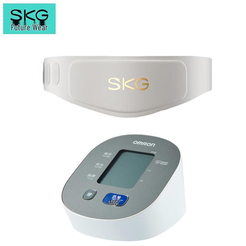 SKG W7 Luxury Wireless Portable Massage Belt & TF20 Blood Pressure Monitor Bundle