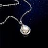 Elegant and gorgeous temperament, versatile pearl shell earrings pendant for women, fashionable and luxurious ear hook necklace set