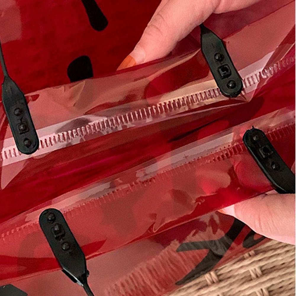 Packaging Bag New Year Red Gift Bag New Year Festive Transparent Shopping Bag Simple Girl