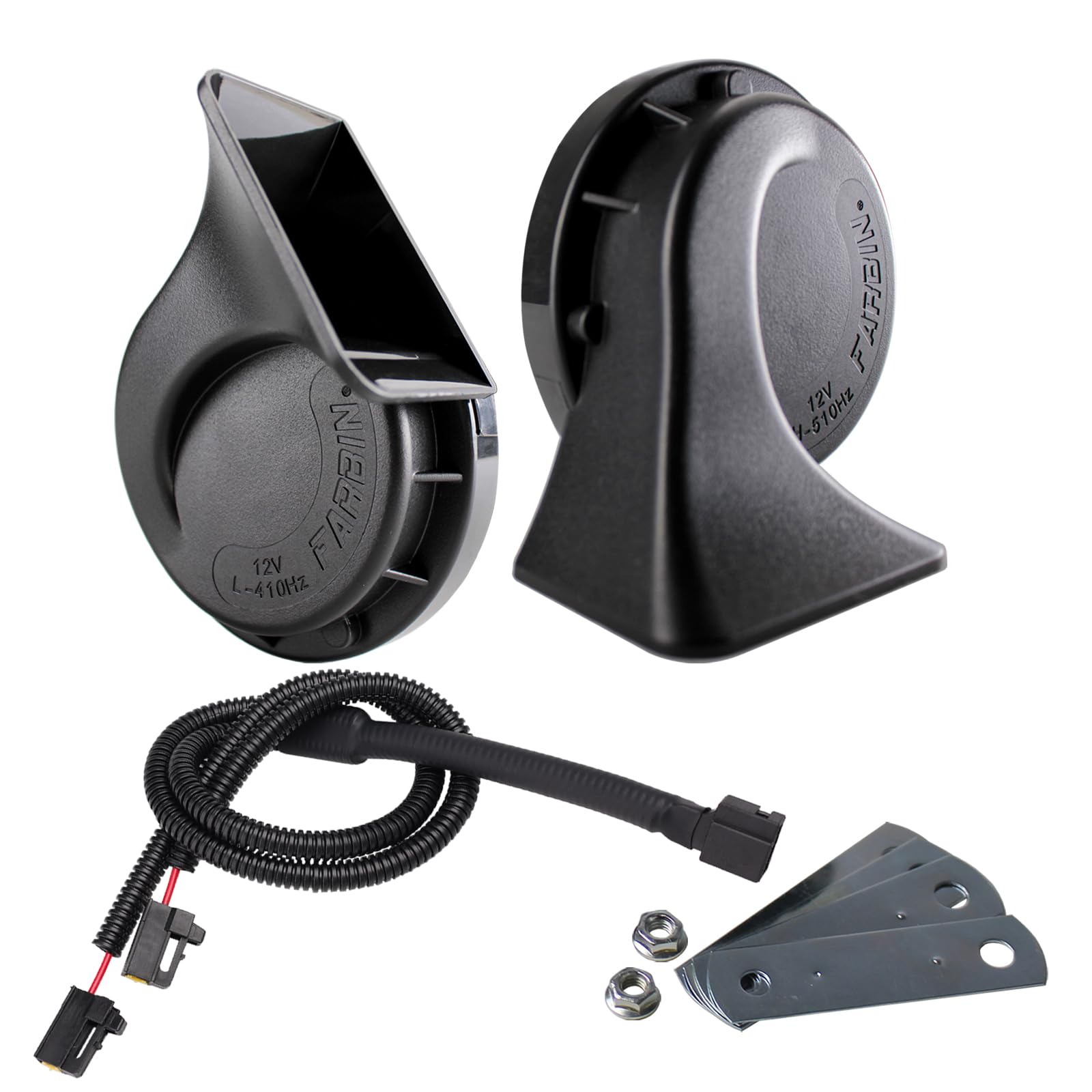 

FARBIN Horn 12V Universal Twin Tone Horn Toyota Exclusive Branch Connector Conversion Cable 2 шт. Материал ABS 120 дБ Спиральный мощный звук + 2-полосный